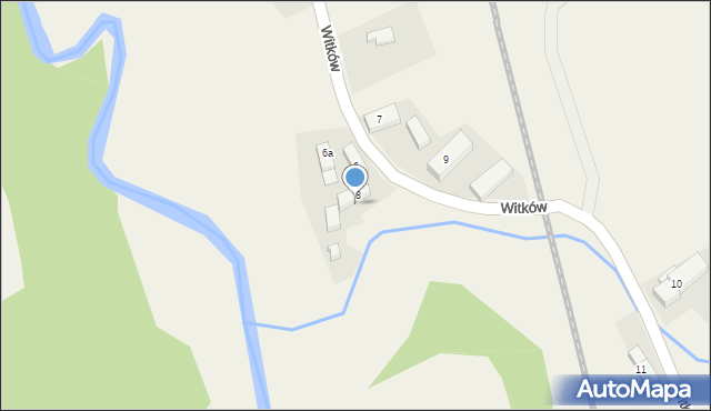 Witków, Witków, 8a, mapa Witków