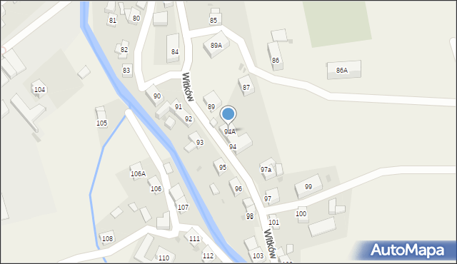 Witków, Witków, 94A, mapa Witków