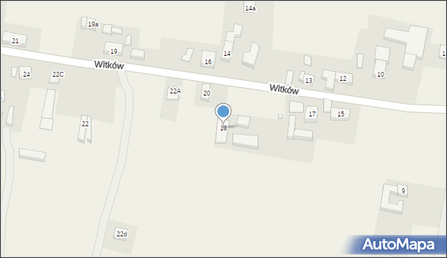 Witków, Witków, 18, mapa Witków