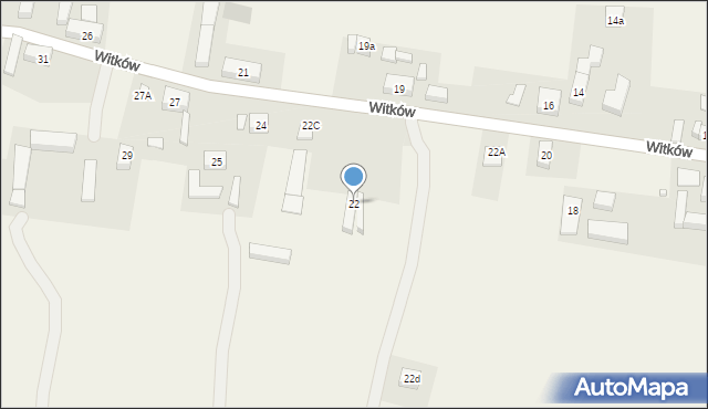 Witków, Witków, 22, mapa Witków