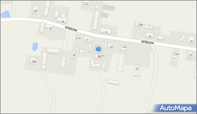 Witków, Witków, 25, mapa Witków