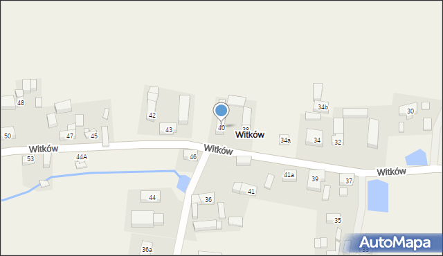 Witków, Witków, 40, mapa Witków