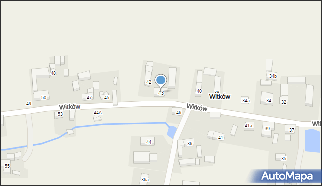 Witków, Witków, 43, mapa Witków