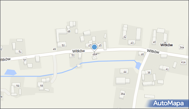 Witków, Witków, 44A, mapa Witków