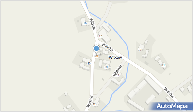 Witków, Witków, 28, mapa Witków