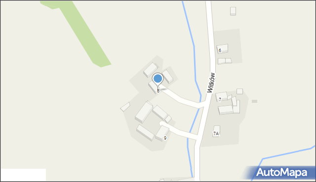 Witków, Witków, 8, mapa Witków