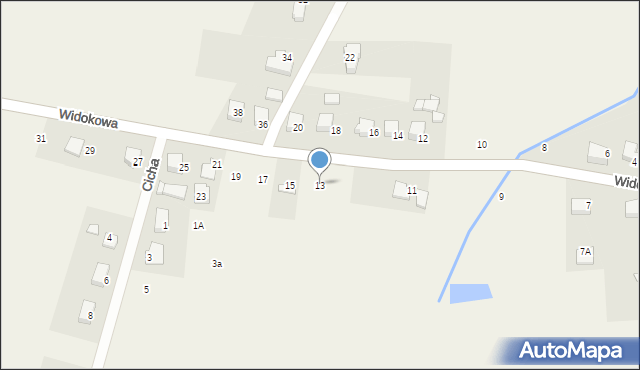 Witkowice, Widokowa, 13, mapa Witkowice