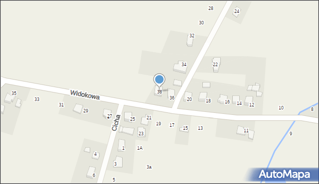 Witkowice, Widokowa, 38, mapa Witkowice