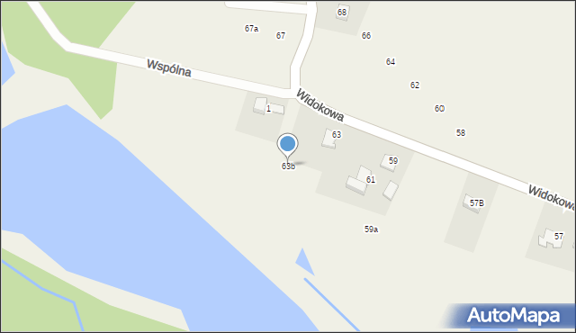 Witkowice, Widokowa, 63b, mapa Witkowice