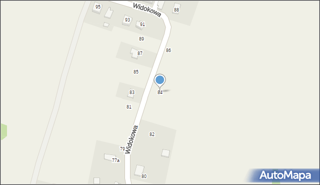 Witkowice, Widokowa, 84, mapa Witkowice