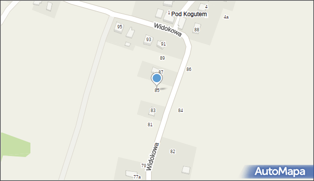 Witkowice, Widokowa, 85, mapa Witkowice