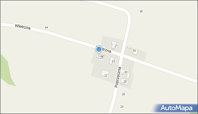 Witkowice, Wietrzna, 1, mapa Witkowice