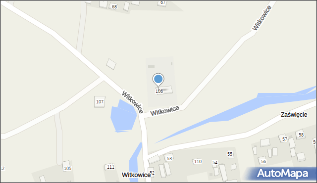 Witkowice, Witkowice, 106, mapa Witkowice