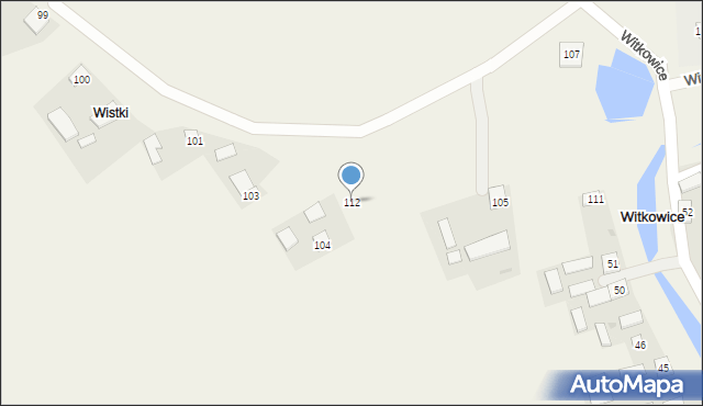 Witkowice, Witkowice, 112, mapa Witkowice