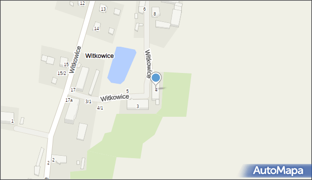 Witkowice, Witkowice, 4, mapa Witkowice