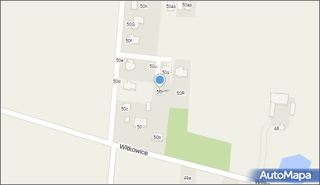 Witkowice, Witkowice, 50t, mapa Witkowice