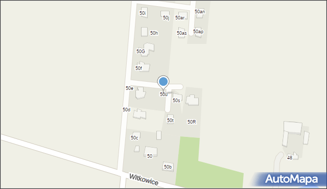 Witkowice, Witkowice, 50u, mapa Witkowice