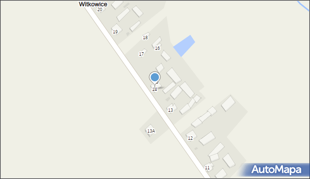 Witkowice, Witkowice, 14, mapa Witkowice
