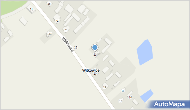 Witkowice, Witkowice, 21, mapa Witkowice