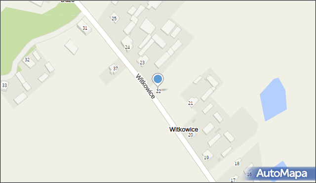 Witkowice, Witkowice, 22, mapa Witkowice