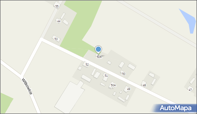 Witkowice, Witkowice, 52A, mapa Witkowice