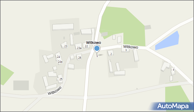 Witkowo, Witkowo, 1, mapa Witkowo