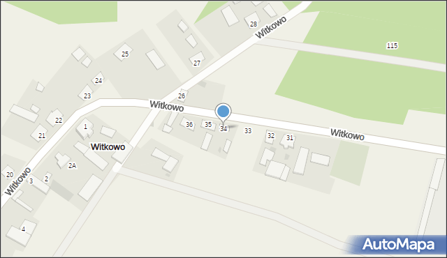 Witkowo, Witkowo, 34, mapa Witkowo