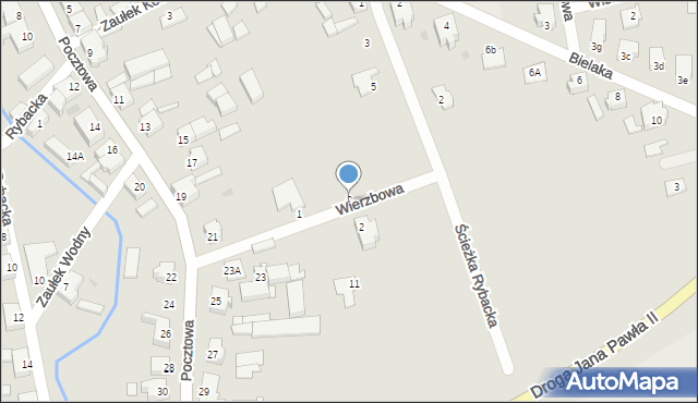 Witnica, Wierzbowa, 3, mapa Witnica