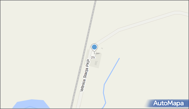 Witnica, Witnica Stacja PKP, 20c, mapa Witnica