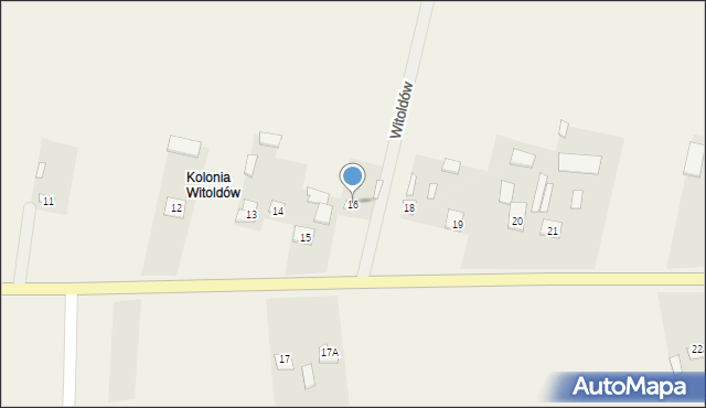 Witoldów, Witoldów, 16, mapa Witoldów