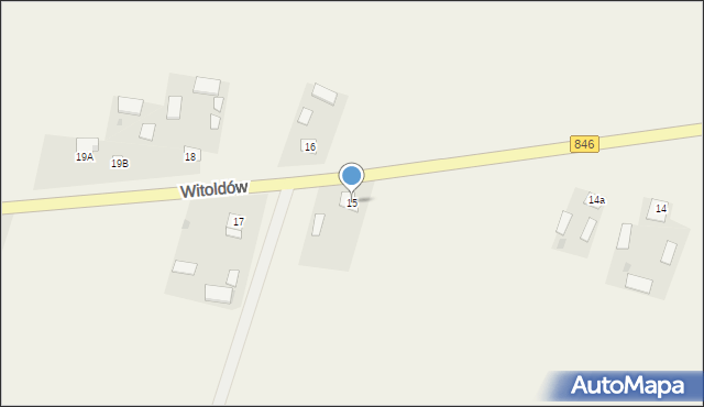 Witoldów, Witoldów, 15, mapa Witoldów