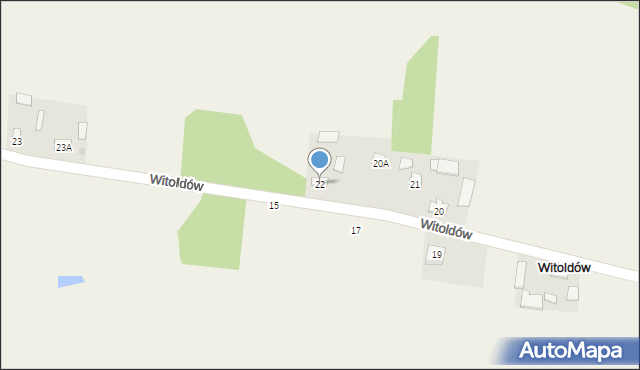 Witoldów, Witoldów, 22, mapa Witoldów