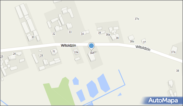 Witoldzin, Witoldzin, 34A, mapa Witoldzin