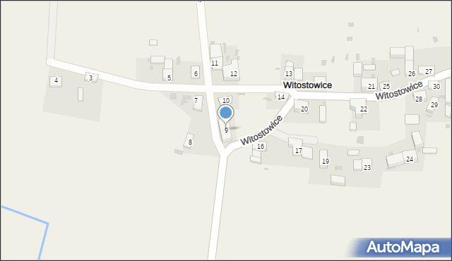 Witostowice, Witostowice, 9, mapa Witostowice