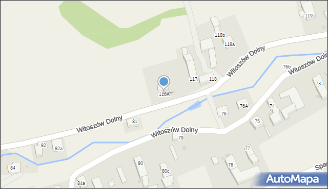 Witoszów Dolny, Witoszów Dolny, 116A, mapa Witoszów Dolny