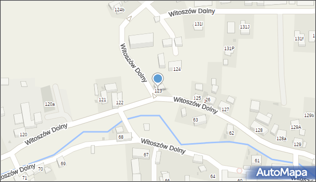 Witoszów Dolny, Witoszów Dolny, 123, mapa Witoszów Dolny