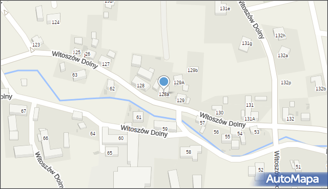 Witoszów Dolny, Witoszów Dolny, 128a, mapa Witoszów Dolny