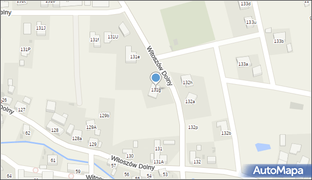 Witoszów Dolny, Witoszów Dolny, 131g, mapa Witoszów Dolny
