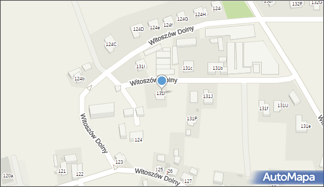 Witoszów Dolny, Witoszów Dolny, 131l, mapa Witoszów Dolny