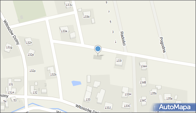 Witoszów Dolny, Witoszów Dolny, 133g, mapa Witoszów Dolny