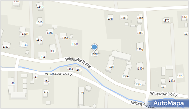 Witoszów Dolny, Witoszów Dolny, 136b, mapa Witoszów Dolny
