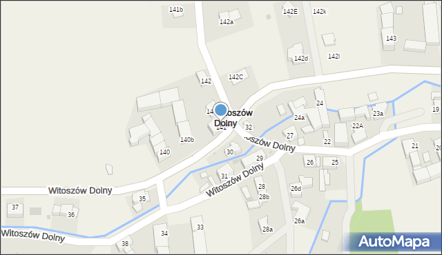 Witoszów Dolny, Witoszów Dolny, 141, mapa Witoszów Dolny