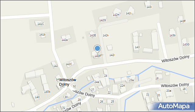 Witoszów Dolny, Witoszów Dolny, 142d, mapa Witoszów Dolny