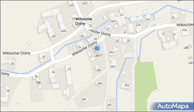 Witoszów Dolny, Witoszów Dolny, 28b, mapa Witoszów Dolny