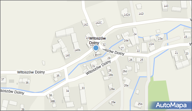 Witoszów Dolny, Witoszów Dolny, 30, mapa Witoszów Dolny