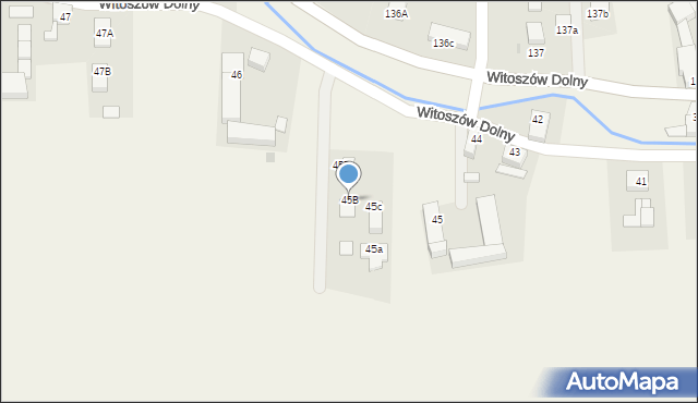 Witoszów Dolny, Witoszów Dolny, 45B, mapa Witoszów Dolny