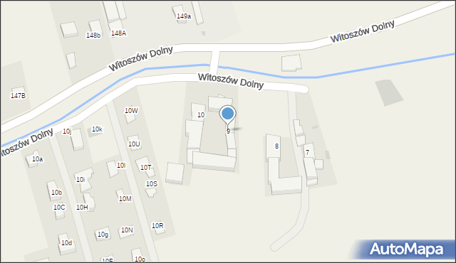 Witoszów Dolny, Witoszów Dolny, 9, mapa Witoszów Dolny