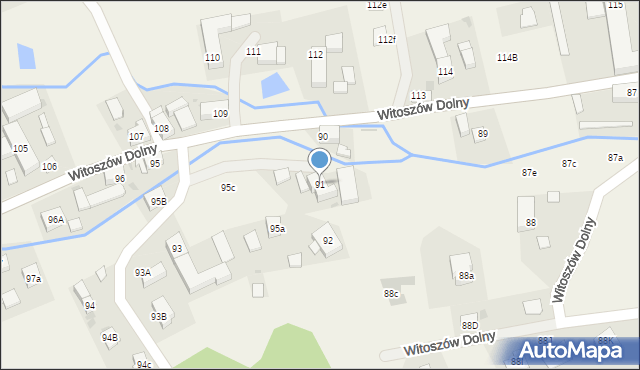 Witoszów Dolny, Witoszów Dolny, 91, mapa Witoszów Dolny