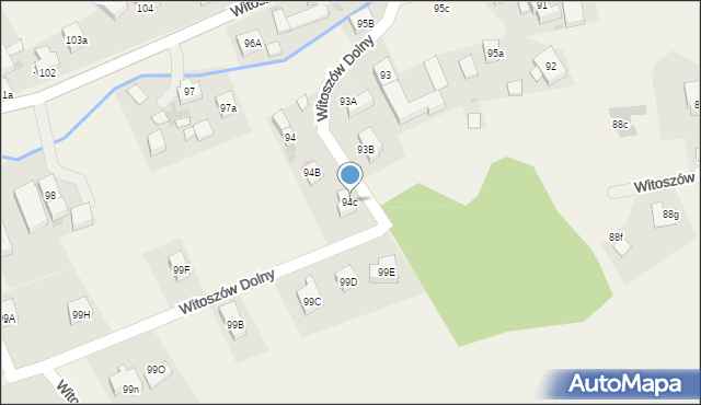 Witoszów Dolny, Witoszów Dolny, 94c, mapa Witoszów Dolny