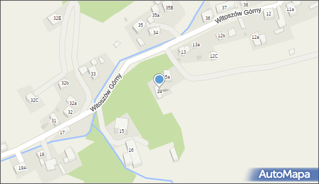 Witoszów Górny, Witoszów Górny, 14, mapa Witoszów Górny